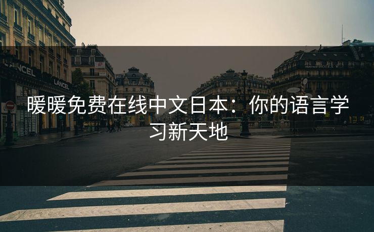 暖暖免费在线中文日本：你的语言学习新天地